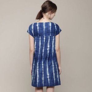 A.P.C. Indigo Ikat Blue Tie Dye Mini Dress XS